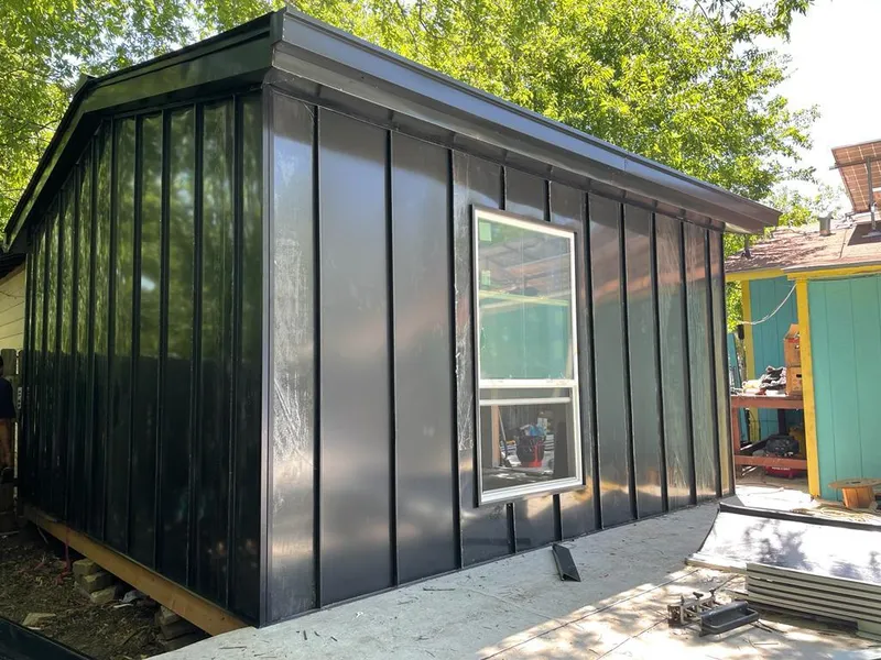 Black standing seam metal wall panels for Roof Inspection in Eastern Goleta Valley